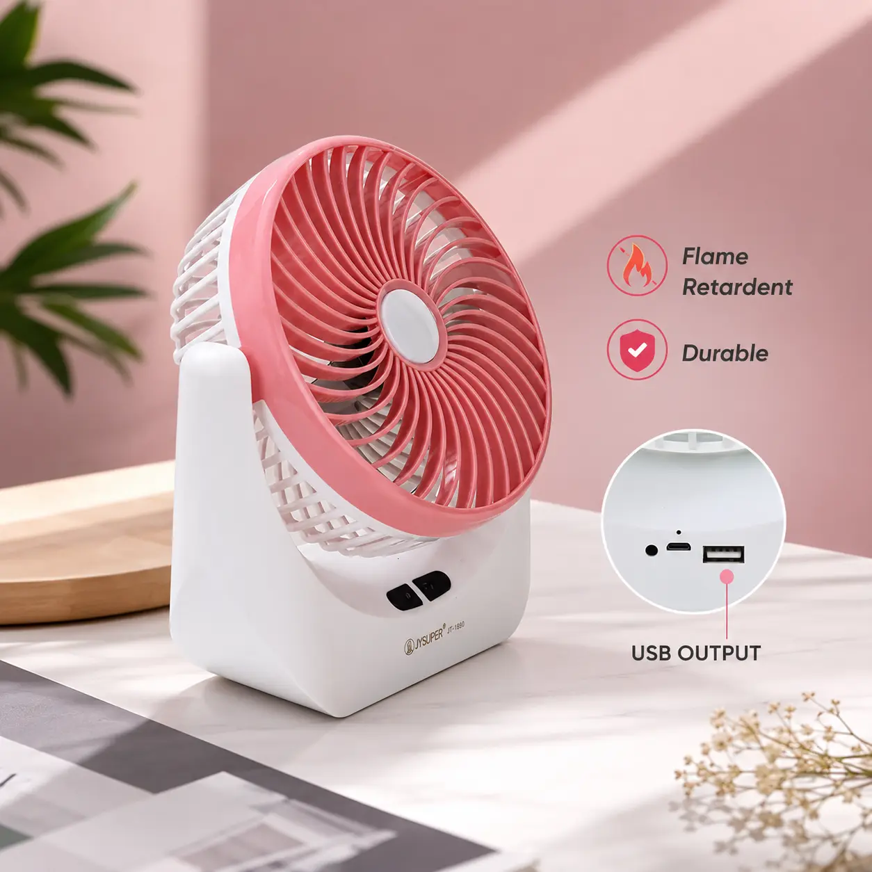 JY Super Rechargeable Fan & Light